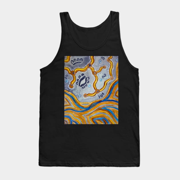 Aboriginal Art - Lines Tank Top by hogartharts